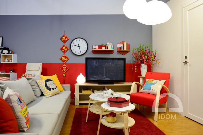 Các cách trang trí phòng khách ngày tết