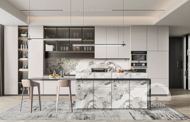 Sử dụng các vật liệu bắt mắt 